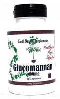 Glucomannan * 180 Capsules Glucomannan 600 Mg Konjac Root Fiber for Constipation- Earth Natural Supplements (2 Bottles)