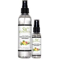 EuroSpa Aromatics Pure Eucalyptus Oil ShowerMist and Steam Room Spray, All-Natural Premium Aromatherapy Essential Oils - Citrus Infused, Duo Pack, 8oz and 2oz