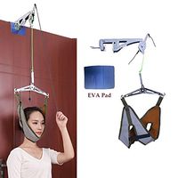 Neck Cervical Traction Device Unit Kit Home Over Door Neck Spinal Decompression Devices Orthopedic Overhead Traction Stretcher Head Harness Neck Brace Pain Relief Physical Therapy Set