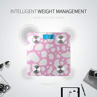 Cow Pink and White Animal Spot Skin Body Weight Digital Scale Best Rated Bathroom Scales Weight Loss Scale Tracks 8 Key Compositions Analyzer Sync with Fitness Apps 400 Lbs