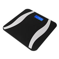 Fdit Smart Electric Bluetooth Weight Scale Digital LCD Display Body Health Monitor on Phone Black(Black)