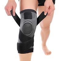 Knee Sleeve, Nuoda Knee Brace,Compression Fit Support -for Joint Pain and Arthritis Relief, Improved Circulation Compression - Adjustable-Single (Ship from US) (Grey, XXX-Large)