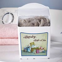 Enamel Laundry Room Lint and Laundry Detergent Pod Box - Loads of Fun