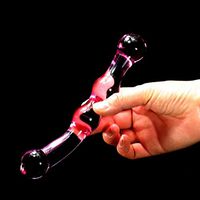 HZS Glass Wand for Women Double Head Pull Beads Smooth and Comfortable G Point Toy Waterproof T-Shirt