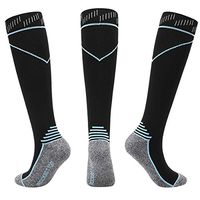 ROCKBOTTOM Compression Socks for Women & Men (1 Pairs),Graduated Compression Sock 20-30 mmHg for Running, Athletic Sports,Travel,Shin Splints, Nurses,Maternity, Varicose Vein (Light Blue, L/XL)