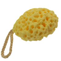 Ugthe Body Care Honeycomb Baby Bath Sponge Shower Ball Exfoliating Soothing Body Cleaning Tool - Yellow
