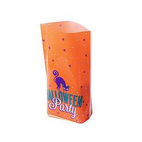 Aland 50Pcs Pumpkin Cat Halloween Party Candy Biscuit Gift Pouch Storage Bag Container Pumpkin Cat Biscuit Bag Candy Bag Orange