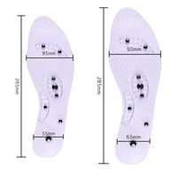 MindInSole Acupressure Magnetic Massage Foot Therapy Reflexology Pain Relief Shoe Insoles 1 Pair Washable and Cutable (Women)