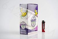 Bundle - 2 Items - Full Box of Twisted Rolling Paper Wraps Grape Burst with Patriot Disposable Lighter