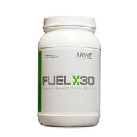 Delicious Vanilla Coconut Flavor, Fuel X30 Premium Quality Whey Isolate Protein, Atomic Strength Nutrition, 2 Pounds, 25g Protein Per Scoop