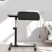 Overbed Table On Wheels, Height Adjustable Tilt Over Bed Table for Hospital and Home Use, Flat Rolling Bed Side Tray Table for Medical Eating and Laptops (Color : A)