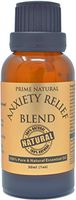 Prime Natural Anxiety Relief Essential Oil Blend 30ml / 1oz - Natural Pure Undiluted Therapeutic Grade for Aromatherapy, Scents, Diffuser, Bracelet - Anti Stress Anti Anxiety Focus Grounding Calm