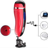 wangdada Male Happy Toy Intelligent Male Heating Handsfree Piston Cup Sucking Electronic Massage Cup Male's with Suction Cup Male Másterbrators Toy Electric Stamina Enhancer