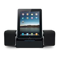 iLuv iMM747 Audio Cube Hi-Fidelity Speaker Dock for the  Apple iPad -3G / iPad 2 WiFi / 3G Model 16GB, 32GB, 64GB EST Model for Apple iPhone 4 and iPhone 4S and iPod Touch -Black