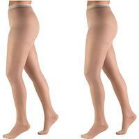 Truform 1775, Women's Sheer Compression Pantyhose, 15-20 mmHg, Tall, Nude, (Pack of 2)