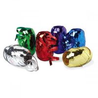 Christmas Metallic Curling Ribbon - Set of 6 Rolls, 20 Yards Each in 6 foil Colors