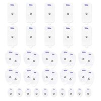 Premium Quality TENS Electrodes, 40 Pack Assortment with Small, Large and XL TENS Replacement Electrode Pads for TENS Units, Discount TENS Brand (Deluxe, 40 Pack)