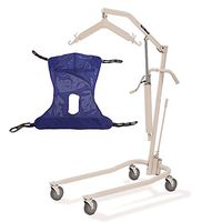 Invacare 9805P Personal Hydraulic Patient Body Lift Kit with Full Body Mesh Sling (Medium with Commode Opening R114), Beige, Model Number: NCB-STDPROD-1242-KIT