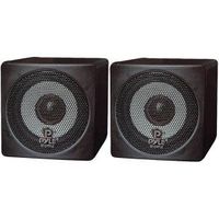 Pyle PCB3BK Home Audio 100 Watt Pair Black 3" Mini Bookshelf Speakers