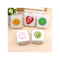 DIY Cute Fruit Orange Contact Lens case for Eyes Contact Lenses Box for Glasses,Random Type