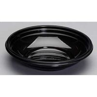 Genpak Apet Black Plastic Bowl, 24 Ounce - 200 per case.