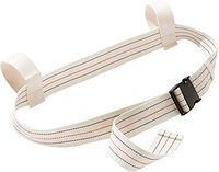 Versatile Gait Belt by LiftAid - Transfer Belt with Two Looped Handles (Fits up to 58 in.) (Beige-Plastic Buckle)