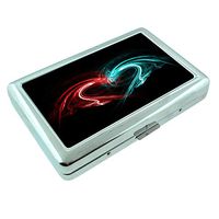 Fire Ice Em5 Hip Silver Cigarette Case Id Holder Metal Wallet 4" X 2.75" RFID Protection