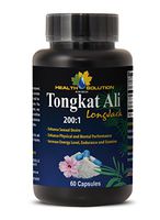 Tongkat ali longjack powder - Tongkat Ali 200:1 Premium Extract - Testosterone booster for men (1 Bottle - 60 Capsules)