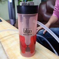 Mini Shisha, Small Portable Arab Shisha Set 1 Hose Plastic Water Pipe Very Easy to Clean and to Use