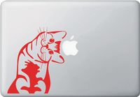 Cat - Whatcha Doin? - I Can Haz? - MacBook or Laptop Decal (5.5" w x 6" h) (Color Variations Available) (RED)