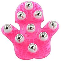 Palm Shaped Massage Glove Body Massager Hand Held Full Tool with 360-Degree Roller Metal Ball Beauty Care for Cellulite Relax Massager