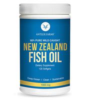 Antler Farms - 100% Pure Wild Caught New Zealand Fish Oil from Deep Ocean, Cold Water Fish, 120 Softgels - Clean, Fresh Omega-3 EPA + DHA Supplement, Keto Friendly, Super Clean