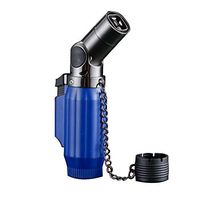 Katzs® Quadruple Flame Butane Refillable Torch Cigarette Cigar Lighter (Blue)