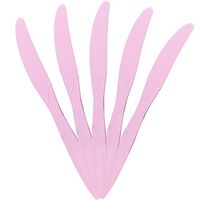 JAM PAPER Big Party Pack of Premium Plastic Knives - Pink - 100 Disposable Knives/Box
