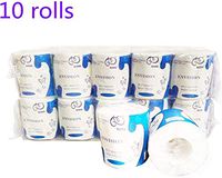 OWIN 10 Rolls Toilet Paper, 3-Ply Standard Rolls Toilet Paper Towel Soft Skin-Friendly No Fragrance Bath Tissue Paper for Commercial Household Towel Tissue