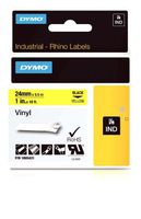 DYMO Rhino Adhesive Vinyl Label Tape, 1-inch, 18-foot Cassette, Yellow (1805431)