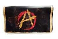Tobacco Case Pouch Synthetic Leather Smoke for Rolling Cigars Anarachy Symbol A