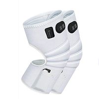 Traction Knee Heating Pad Wrap Heated Knee Brace,Therapeutic Electric Heating Pad with 3 Temperature Setting for Joint Pain, Arthritis Meniscus Pain Relief,White