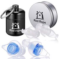 Ear Plugs for Sleeping Noise Reduction - Concert High Fidelity 2 Pairs Reusable Silicone Material Gift Box Packaging Noise Cancelling Earplugs by Red Rope