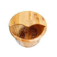 Foot Tub,with Covered Thickened Wooden Barrel,Foot Bath Barrel,Cedar Wood Foot Bath,Acupressure Massage Tub,Health Pedicure Barrel Household