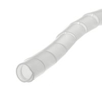 Electriduct 1.25" Spiral Cable Wrap Polyethylene Expandable Abrasion Protector Wire Sleeve - 50 Feet - Clear