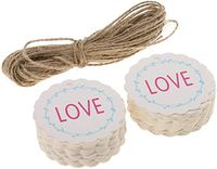 100pcs Love Paper Tags Gift Tags Label Tags Label Tags for Valentine's Day Wedding Favor Gift Card - Love