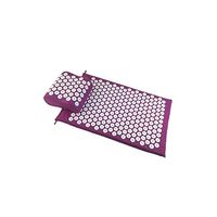 Matyoga Spike Acupressure Mat Pillow Set Back Body Massager Cushion Acupuncture Cushion Mat Pain Relieve Spike Yoga Mat with Pillow,Type A Purple