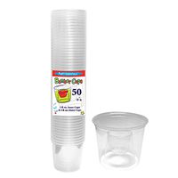 Party Essentials Bomber Cups, Soft Plastic, 4 oz, Clear (10 Packs of 50)