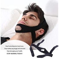 BLLKE Anti Snoring Devices Chin Strap, Snoring Chin Strap, Stop Snoring Sleep Aid for Men and Women (Black)