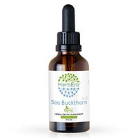 Sea Buckthorn B60 Alcohol-Free Herbal Extract Tincture, Super-Concentrated Organic Sea Buckthorn (Hippophae rhamnoides) Dried Fruit (2 fl oz)