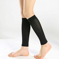 Sheer Graduated Support Calf Support Sleeves (X-Large, Black)