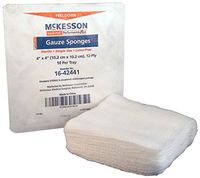 McKesson 16-42441 Medi-Pak Performance Plus Gauze Sponge, Sterile, Sturdy Tray, 12-Ply, 4" Width, 4" Length, 4" Width, 4" Length (Pack of 1280)