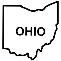 Ohio State Outline Decal Sticker (Black), Decal Sticker Vinyl Car Home Truck Window Laptop