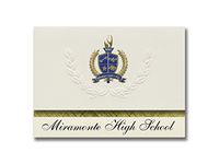 Signature Announcements Miramonte High School (Orinda, CA) Graduation Announcements, Presidential style, Elite package of 25 with Gold & Blue Metallic Foil seal